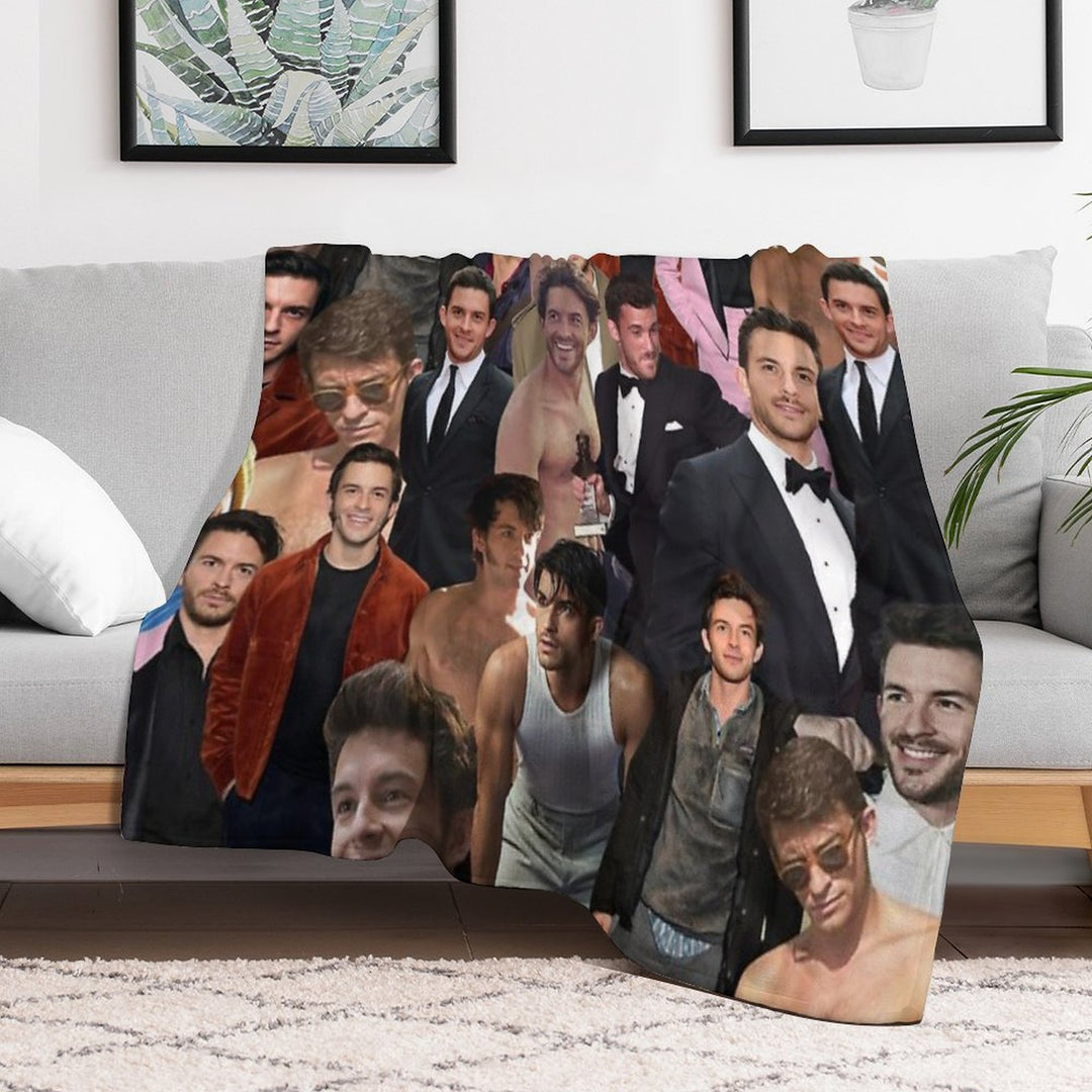 Jonathan Bailey Collage Compact Throw Blanket