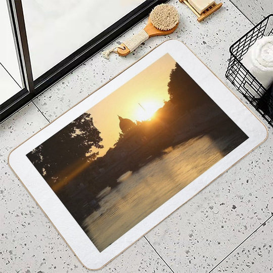 Rome Beautiful Sunset  Rapid-Drying Bath Mat
