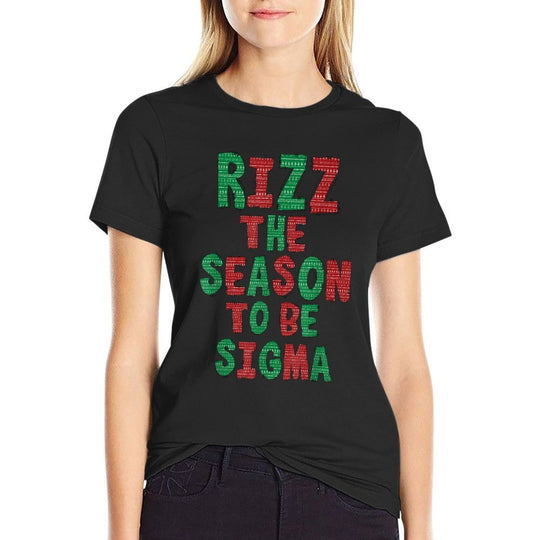 Rizz The Season - Funny Gen Alpha Slang Christmas Teacher  Relaxed-fit T-Shirt