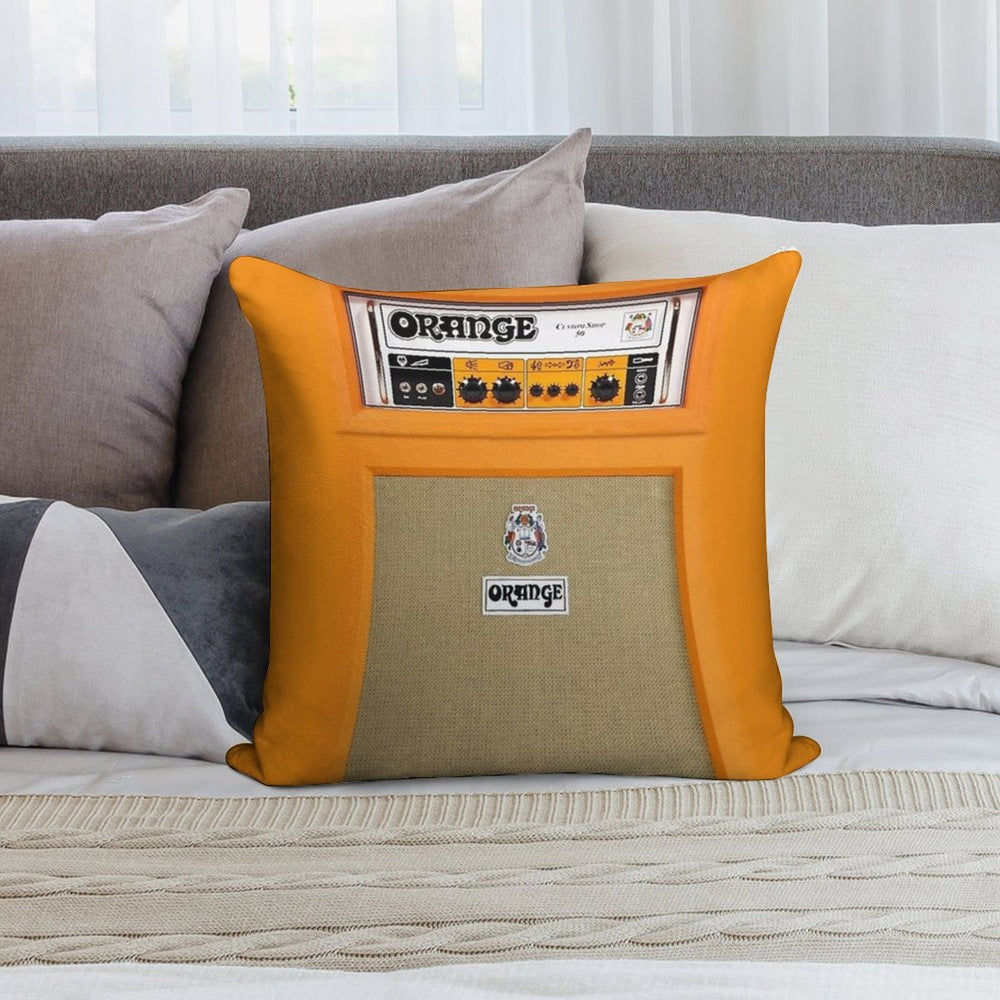 Orange Soft Durable Construction Throw Pillow