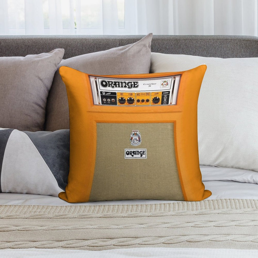 Orange Soft Durable Construction Throw Pillow