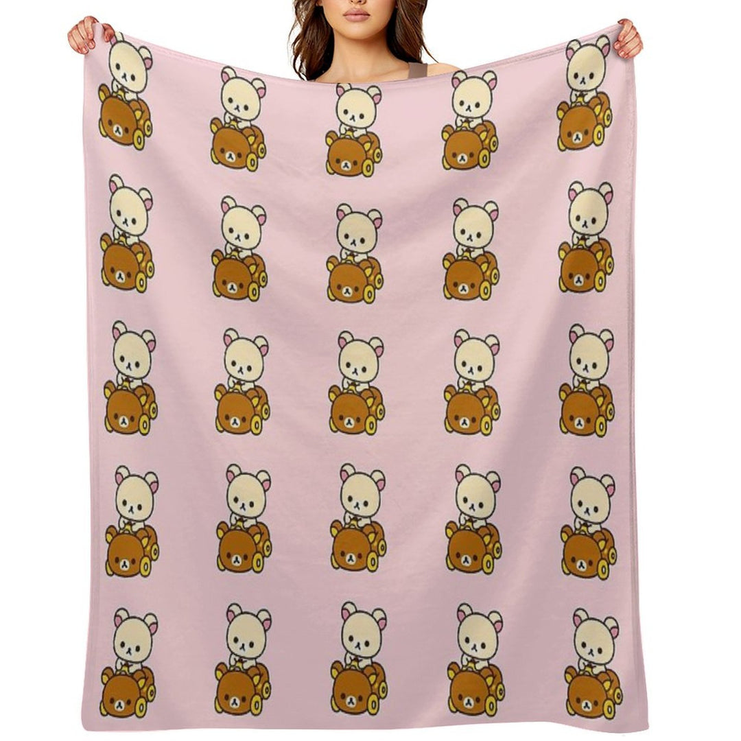 Korilakkuma Driving A Rilakkuma Car Comfort Throw Blanket