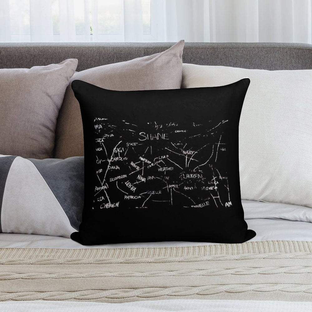 The L Word Chart Soft Short Plush Fabric Throw Pillow