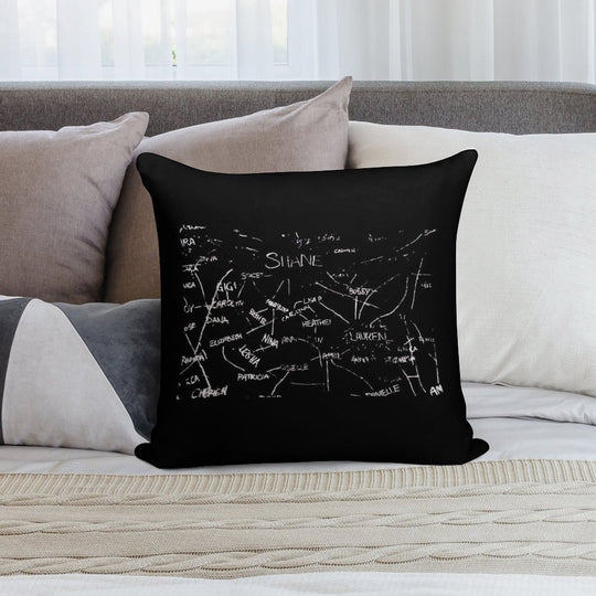 The L Word Chart Soft Short Plush Fabric Throw Pillow