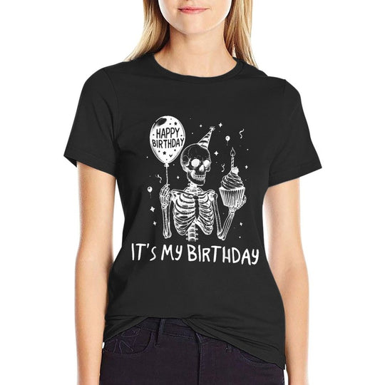 Halloween Skeleton Its My Birthday Costume Party  Versatile T-Shirt