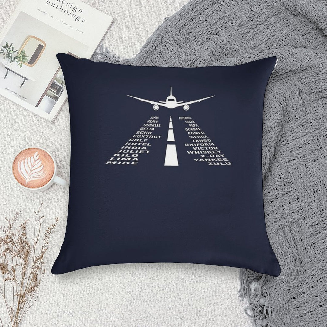 Airplane Phonetic Alphabet  Pilot Gift Soft Ultra-Soft Texture Throw Pillow