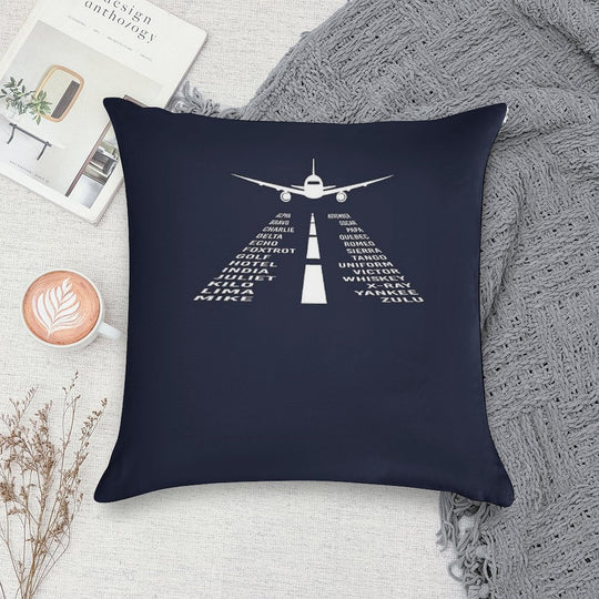 Airplane Phonetic Alphabet  Pilot Gift Soft Ultra-Soft Texture Throw Pillow