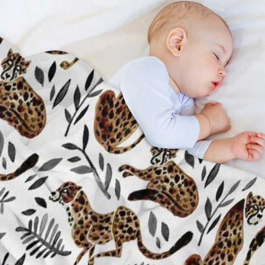 Cheetah Collection – Mocha & Black Palette Gift-ready Throw Blanket