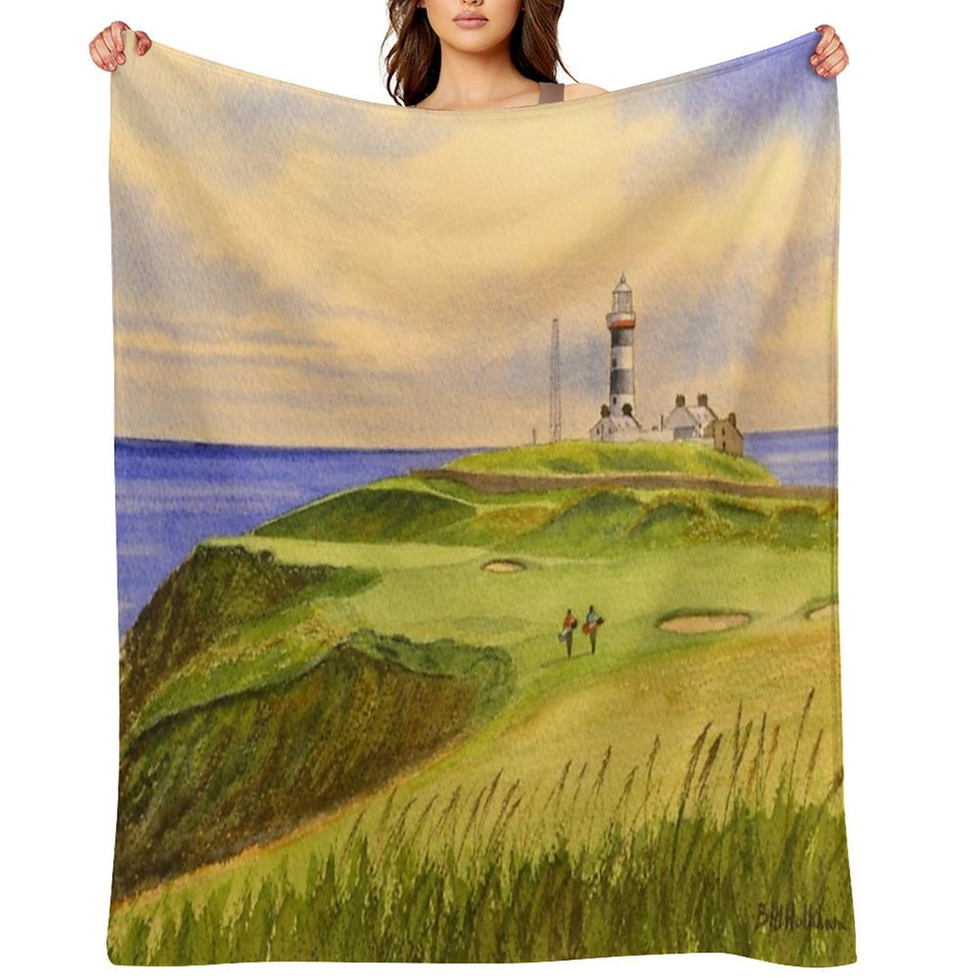 Old Head Golf Course Ireland Hole 4 Quick-dry Throw Blanket