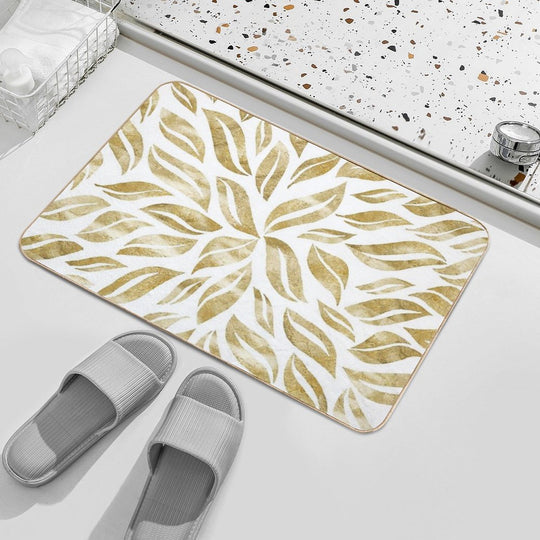Sunburst Glam #1 #gold #decor #art  Repositionable Bath Mat