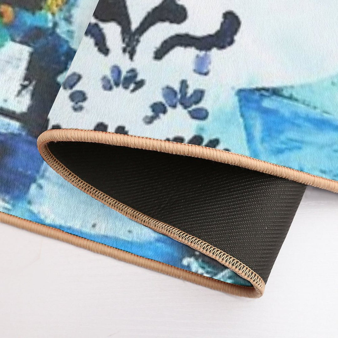 Chess Pieces. Black And White  Fade-Resistant Bath Mat