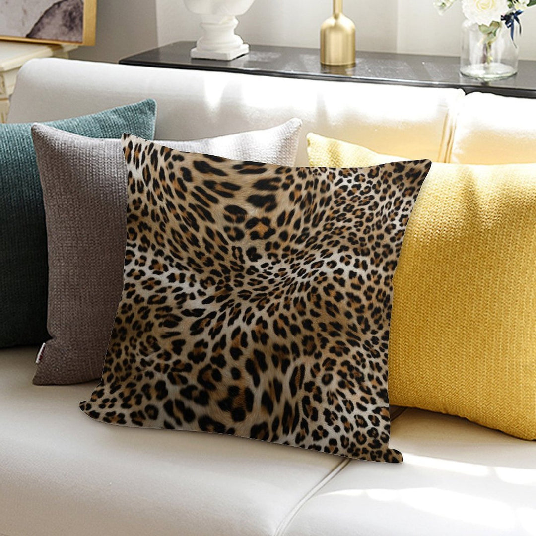 Leopard Pattern Soft Washable Throw Pillow
