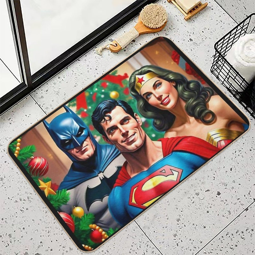A Super Christmas 3  Slip-Resistant Bath Mat