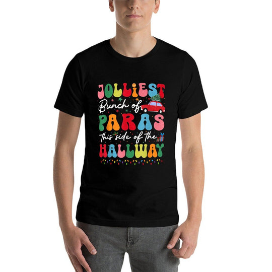 Jolliest Bunch of Paras This Side of The Hallway Xmas Group  Wrinkle-resistant T-Shirt