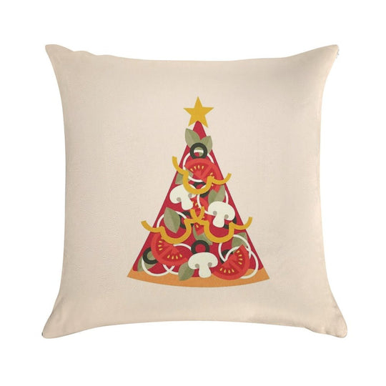 Pizza on Earth - Vegetarian Version Soft Luxury Feel Throw Pillow