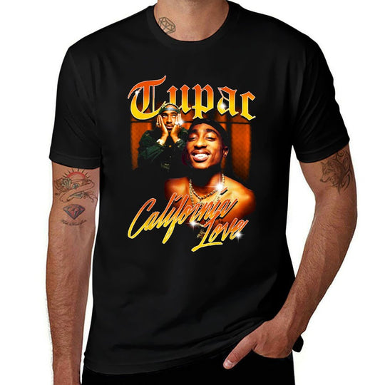 Official Tupac Love Vintage California, Black  Odor-resistant T-Shirt