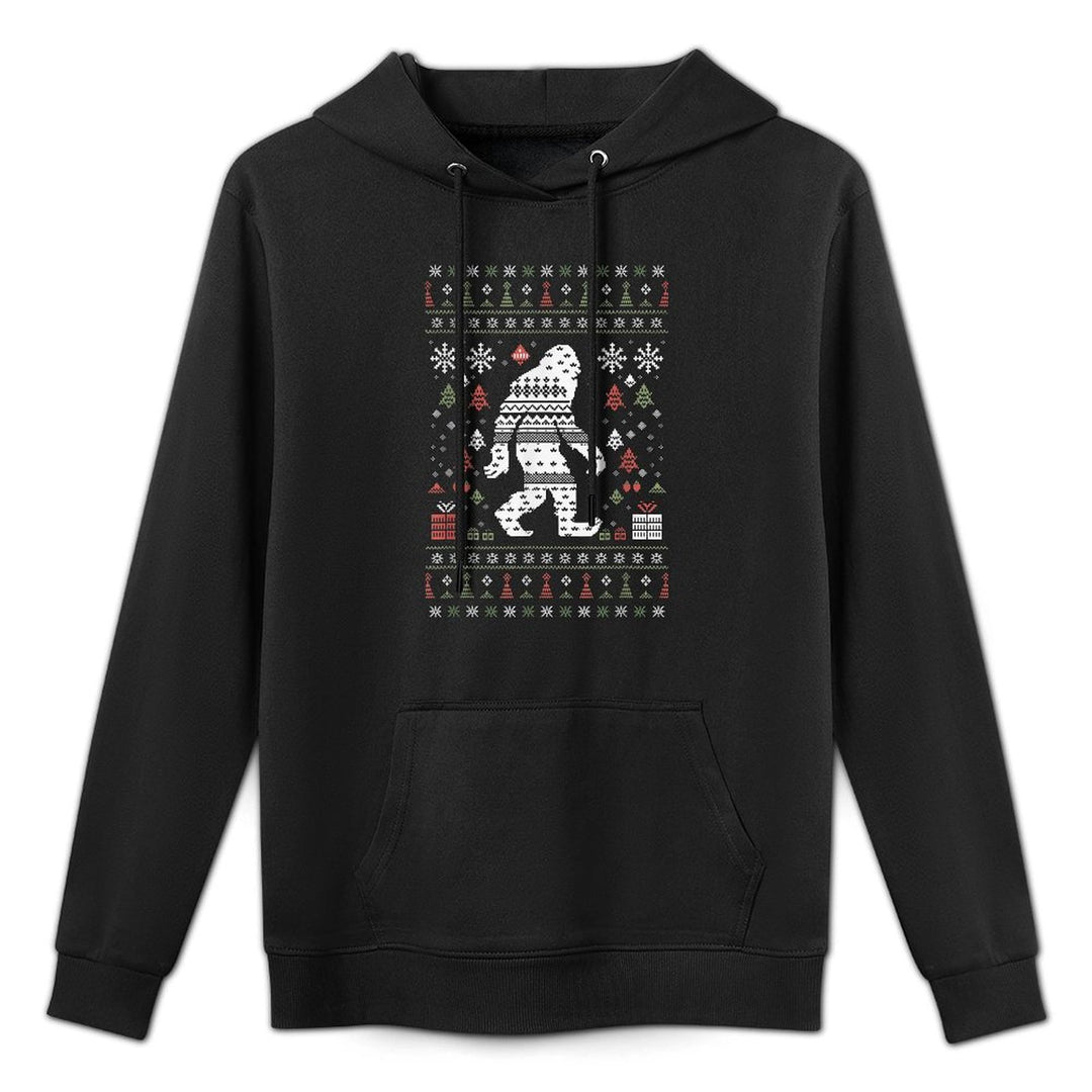 Christmas Xmas Bigfoot Sasquatch Yeti Bigfoot Ugly Christmas - Unisex-Kids, Unisex-Youth - Black - Small - - Classic Fit - Polye Casual Wear Hoodie