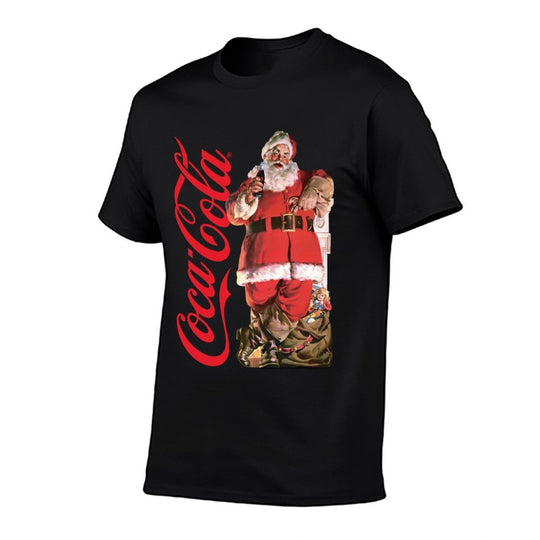Coca-Cola - Vintage Santa With Presents  Rolled Sleeves T-Shirt