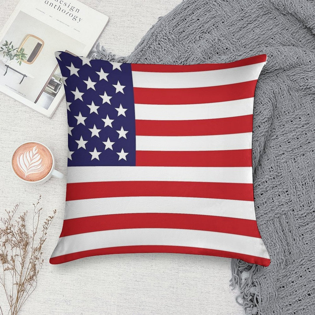 Classic American Flag Soft Warmth Comfort Throw Pillow