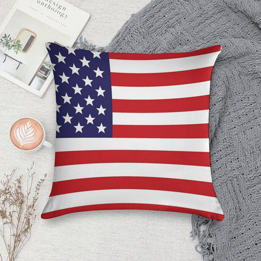 Classic American Flag Soft Warmth Comfort Throw Pillow