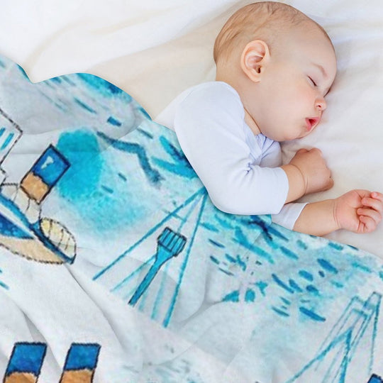 Ferry Boats Scrub Cap All-season Throw Blanket