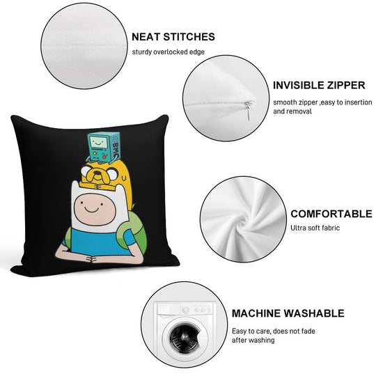 Finn Jake BMO Soft Ultra-Soft Texture Throw Pillow