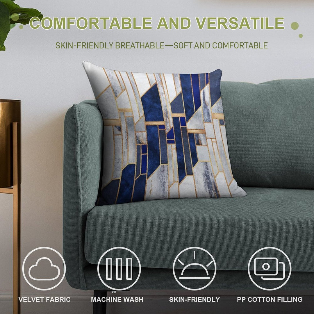 Blue Winter Sky Soft Decorative Cover Throw Pillow