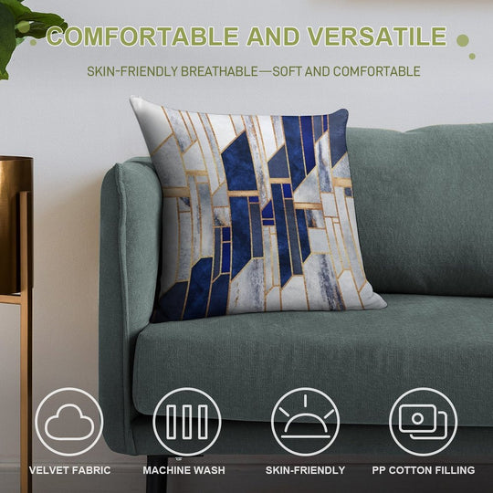 Blue Winter Sky Soft Decorative Cover Throw Pillow