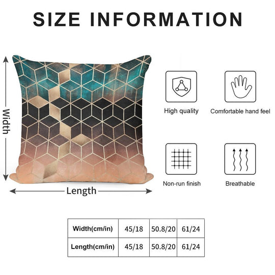 Ombre Dream Cubes Soft Warmth Comfort Throw Pillow