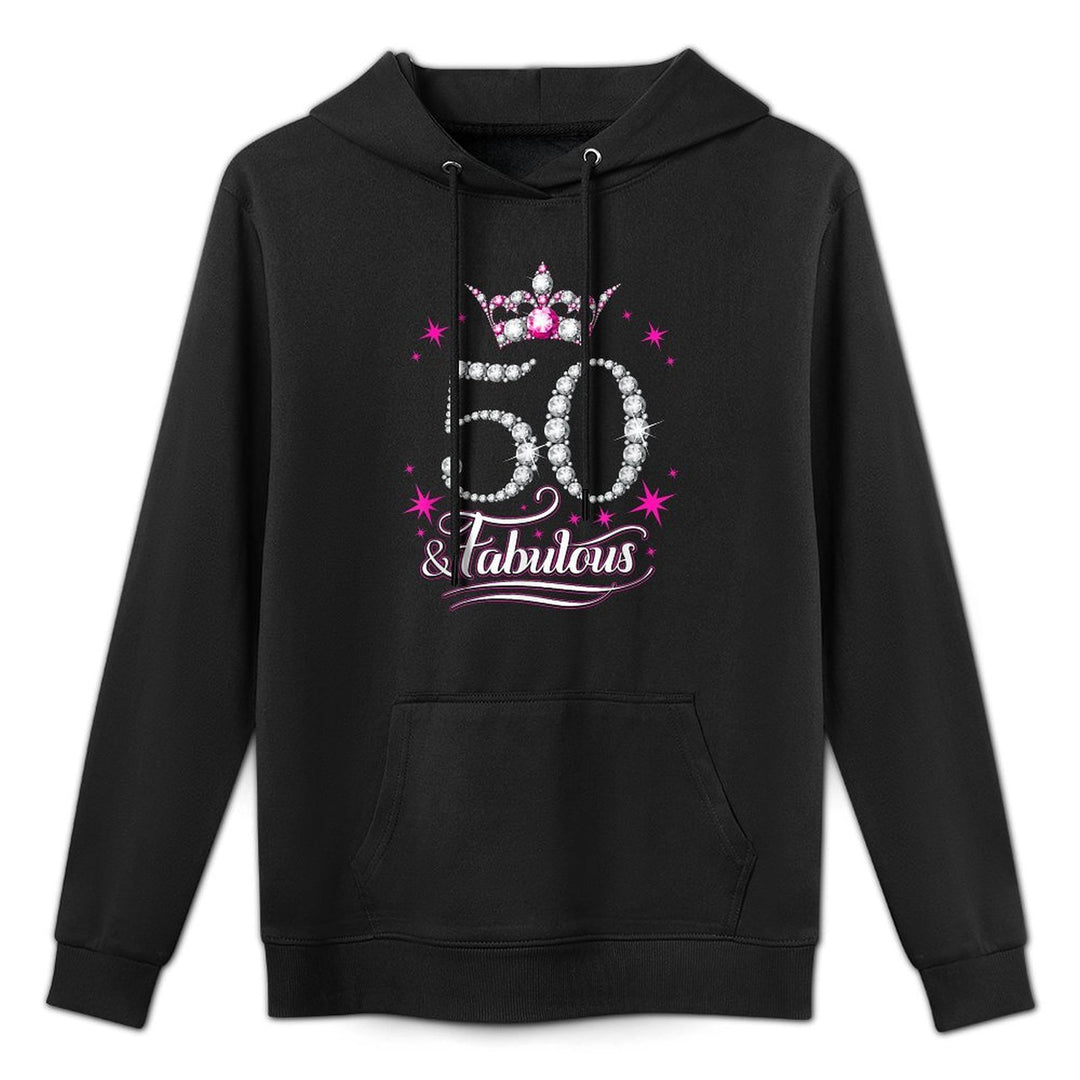 50th Birthday. 50 And Fabulous Women&#39;s, Ladies Relaxed Fit Hoodie