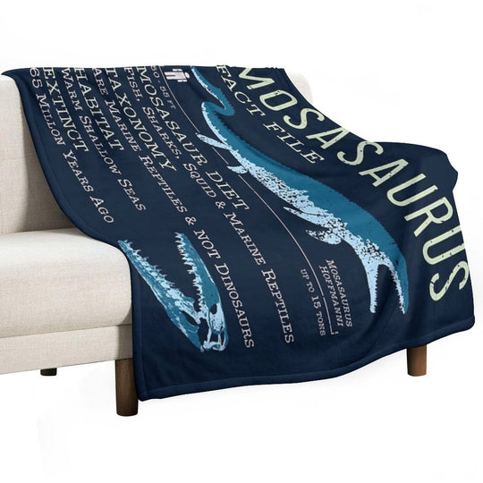 Mosasaurus Facts Comfort Throw Blanket