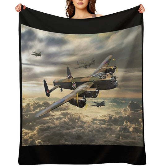 Avro Lancaster Machine-washable Throw Blanket