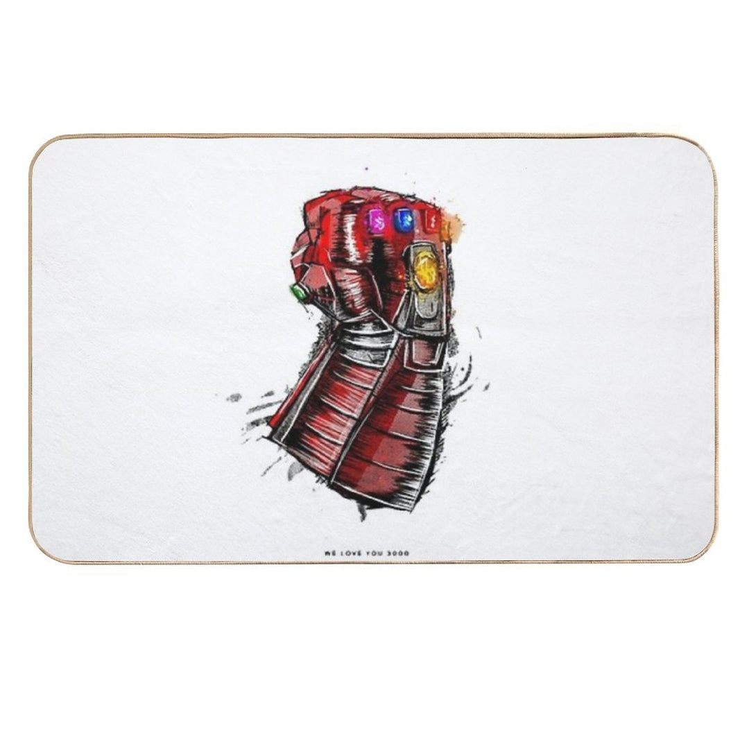 Avengers Infinity Stone Hand  Easy To Clean Bath Mat