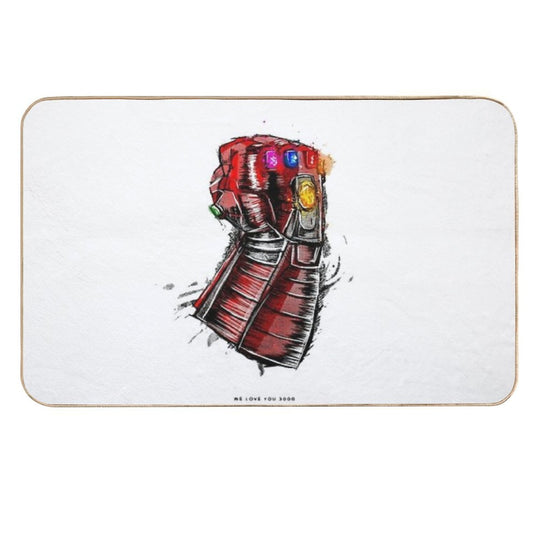 Avengers Infinity Stone Hand  Easy To Clean Bath Mat