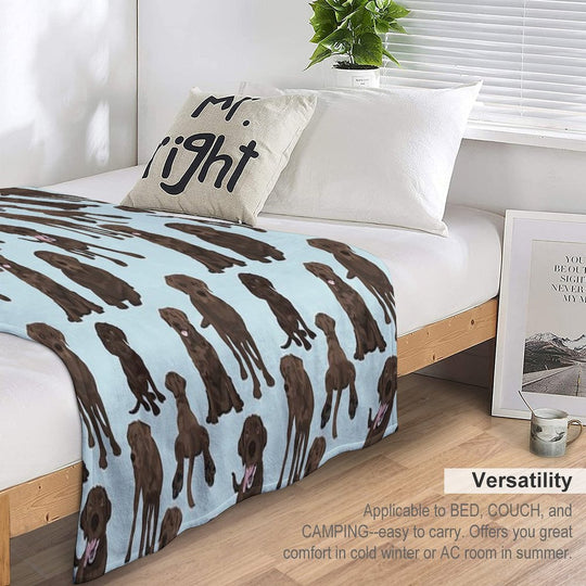 Chocolate Lab Gift-ready Throw Blanket