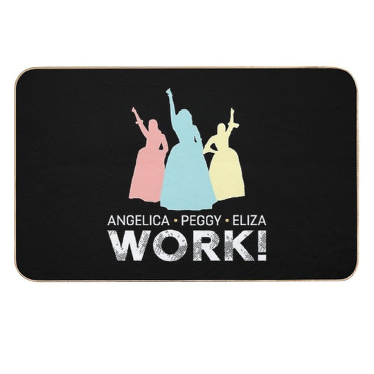 Angelica, Eliza And Peggy Work - Schuyler Sisters  Rapid-Drying Bath Mat