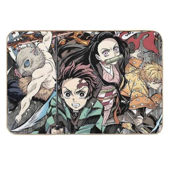 Kimetsu No Yaiba Demon Slayer by Matsushima Akira  Slip-Resistant Bath Mat