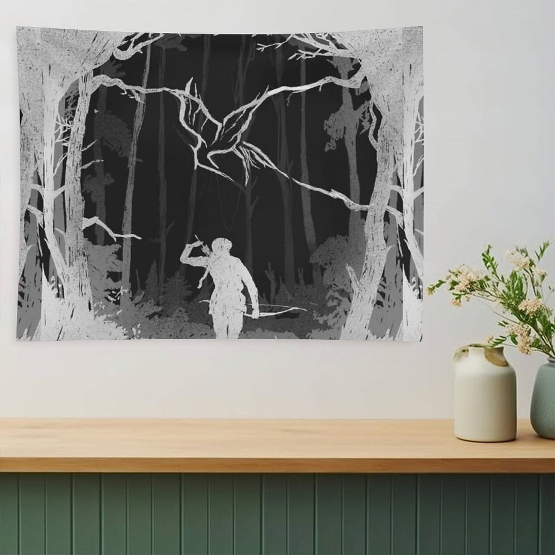 Hunger Games Woods - Matte Black Tapestry