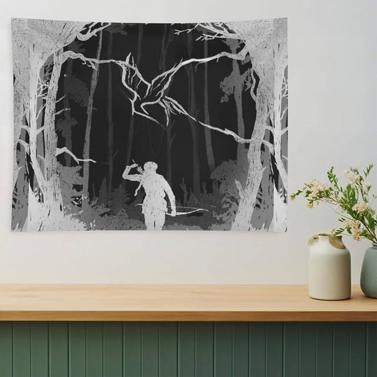 Hunger Games Woods - Matte Black Tapestry