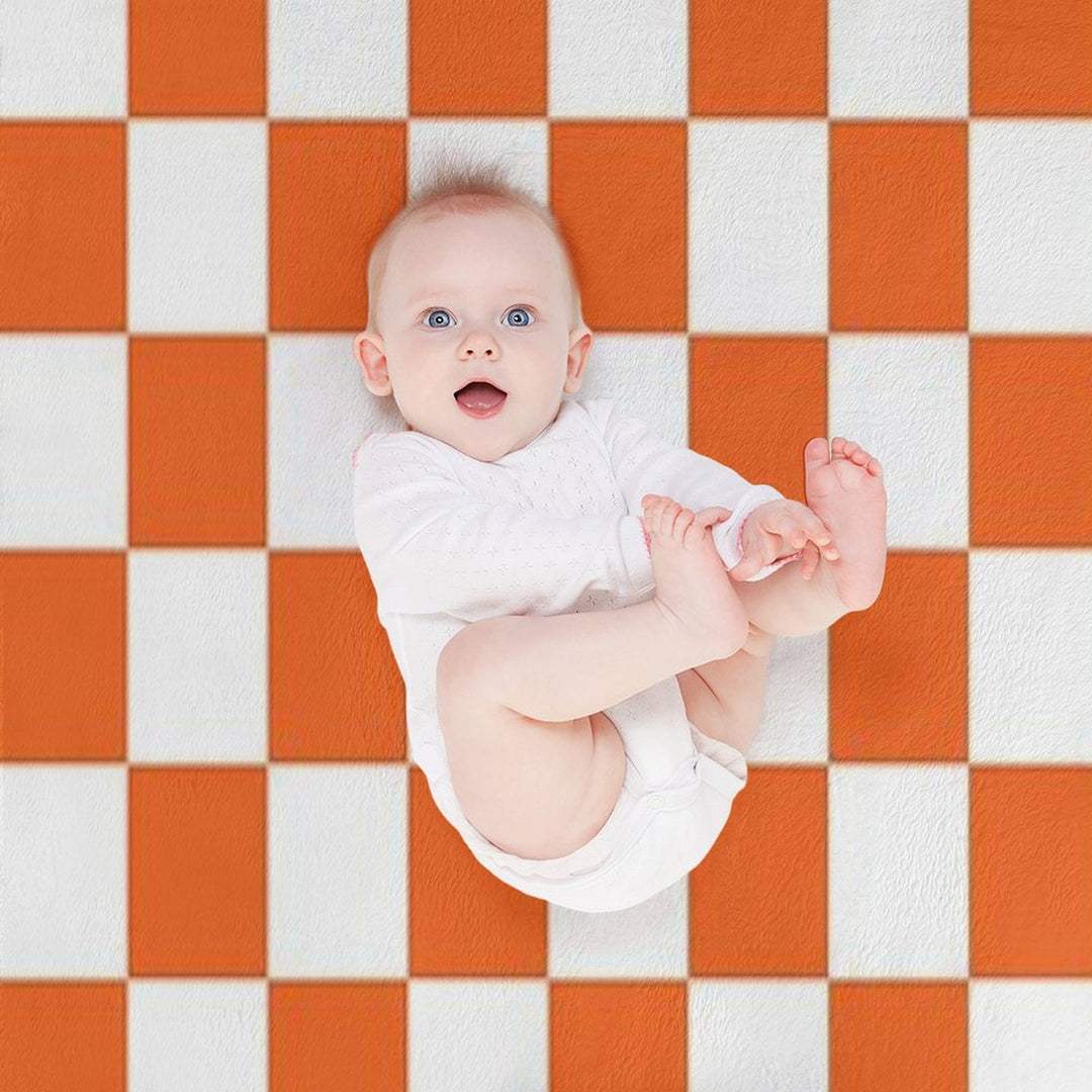 Tennessee Orange And White Checkerboard Durable Throw Blanket
