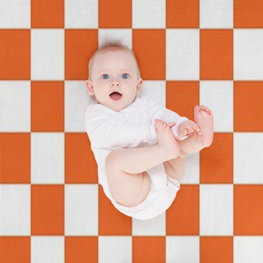 Tennessee Orange And White Checkerboard Durable Throw Blanket
