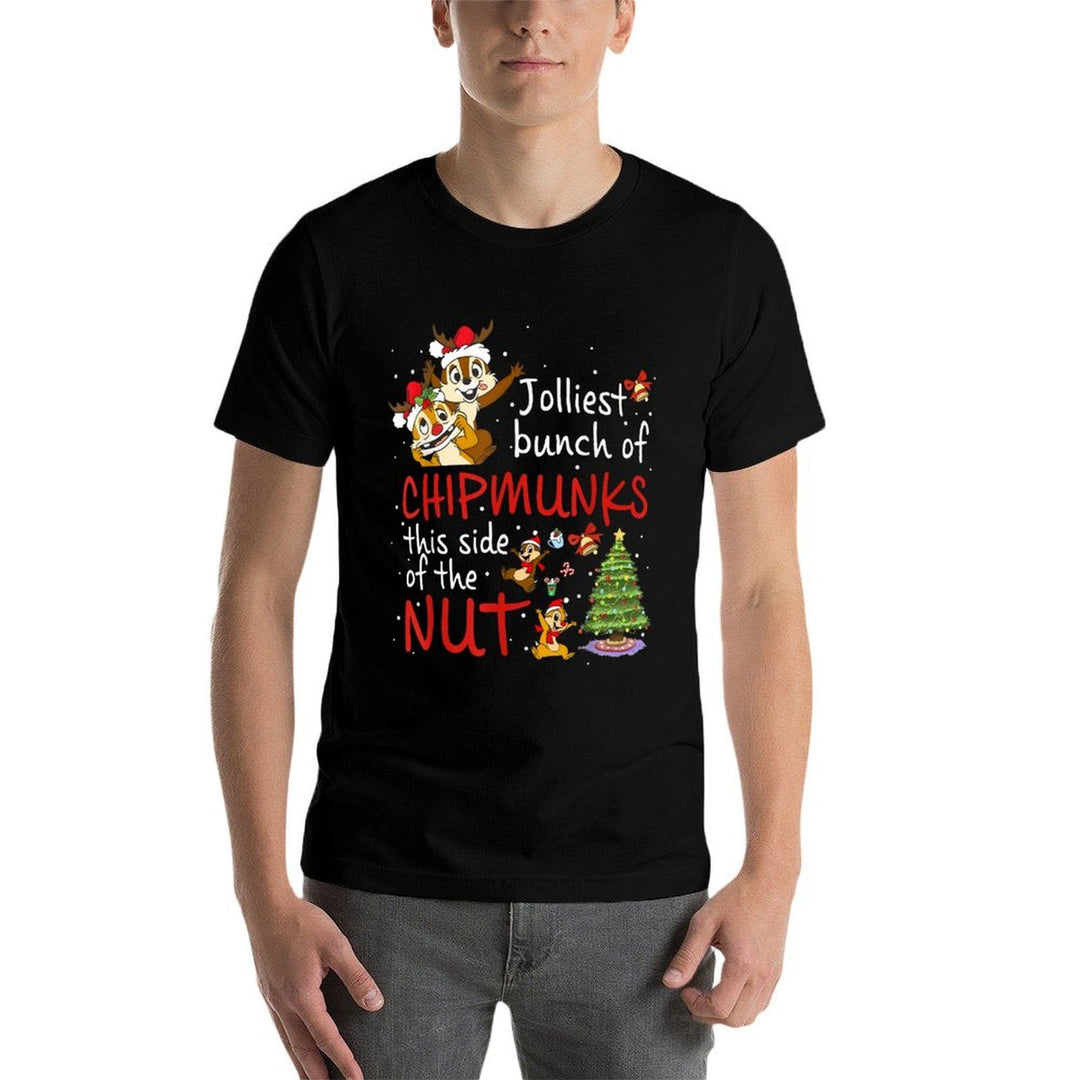 Jolliest Bunch Of Chipmunks This Side Of The Nut Christmas  Oversized Silhouette T-Shirt