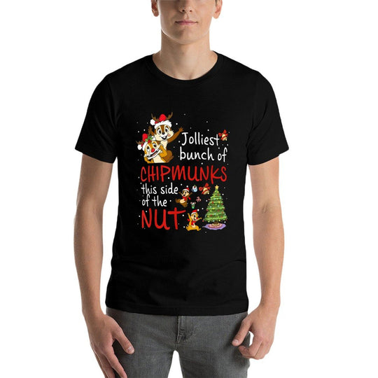 Jolliest Bunch Of Chipmunks This Side Of The Nut Christmas  Oversized Silhouette T-Shirt