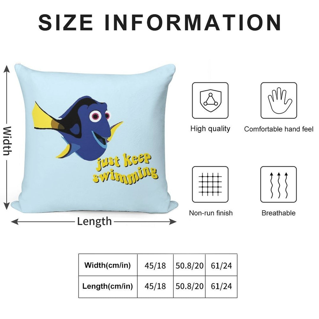 Dory Just Keep Swimming Soft Gift Ready Throw Pillow