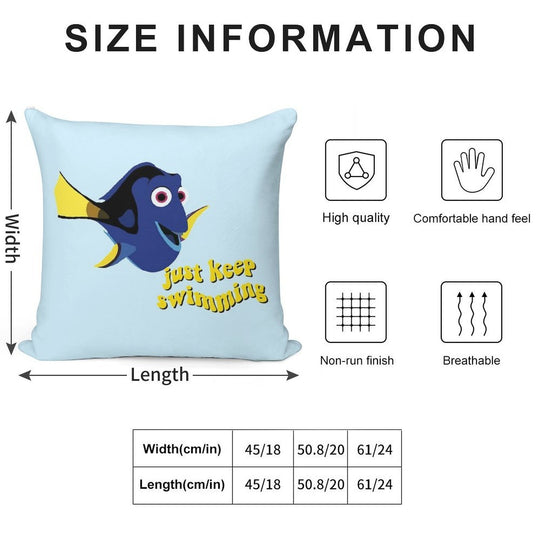 Dory Just Keep Swimming Soft Gift Ready Throw Pillow