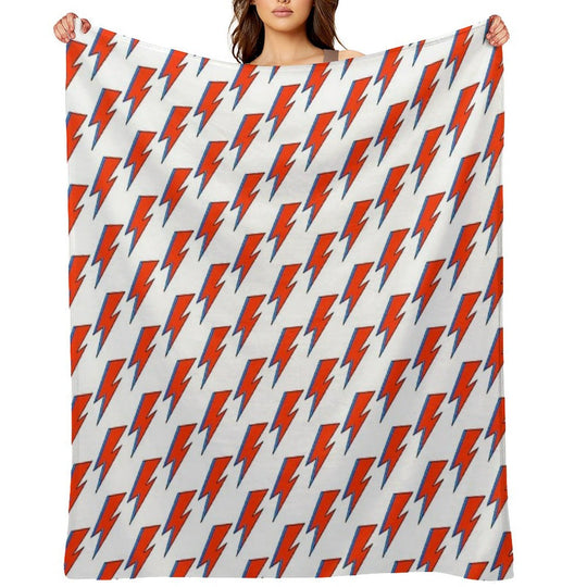 David Bowie Lightning Bolt Versatility Throw Blanket