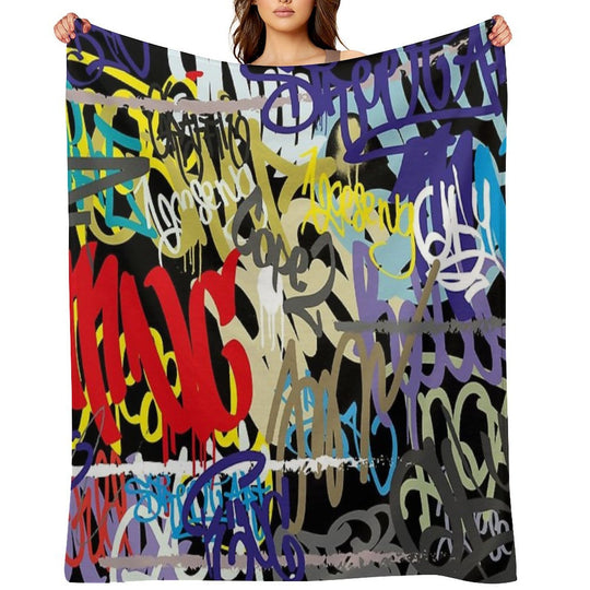 Graffiti Abstract Art Premium Throw Blanket