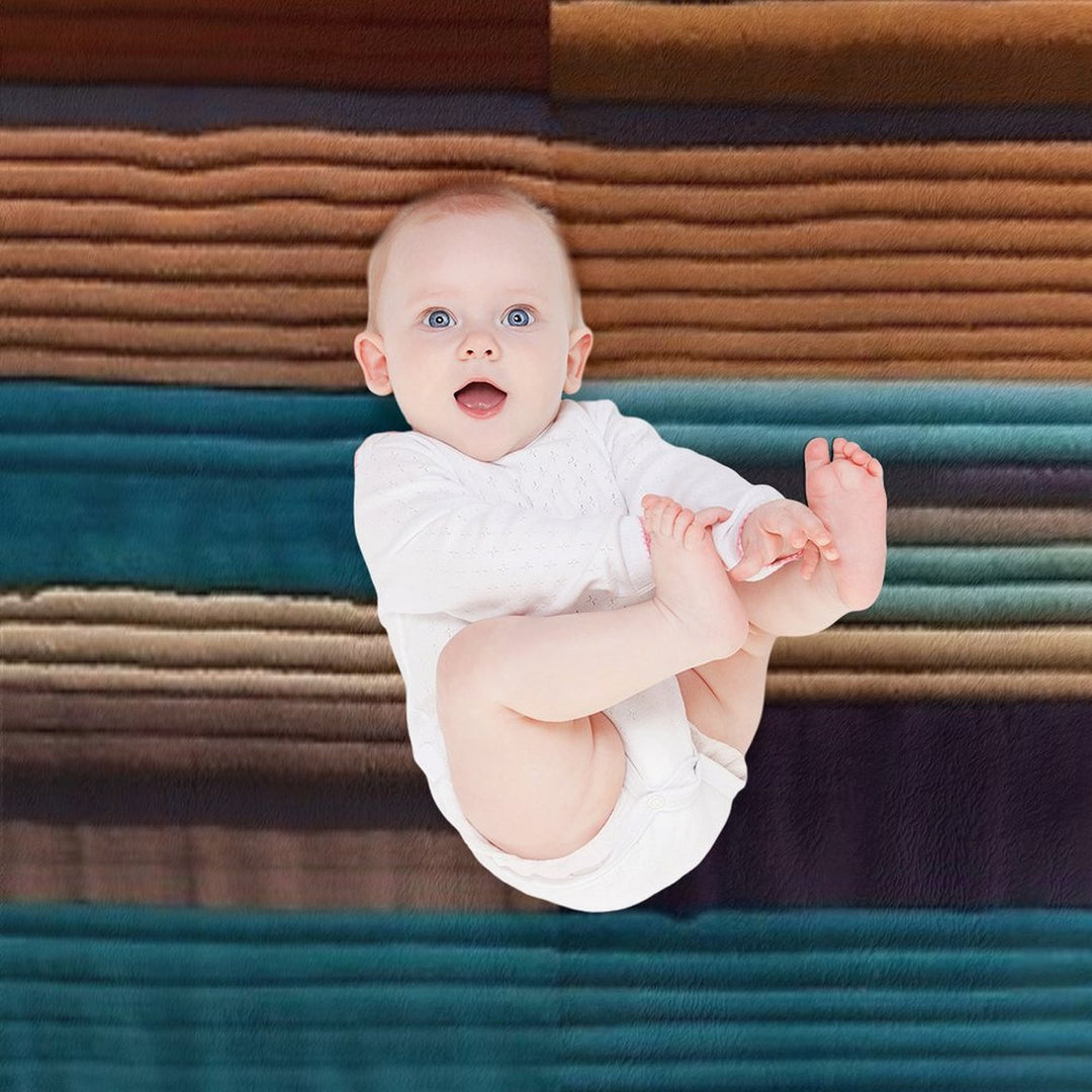 Nomad Colorful Stripes Anti-pilling Throw Blanket