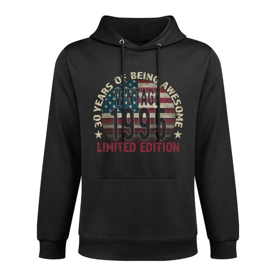 30th Birthday Gift Men Vintage Born 1995 Turning 30 Year Old Versatile Streetwear Hoodie