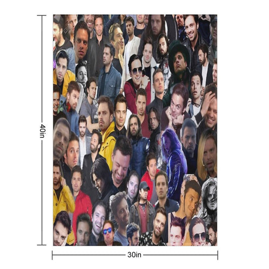 Sebastian Stan College Wrinkle-free Throw Blanket